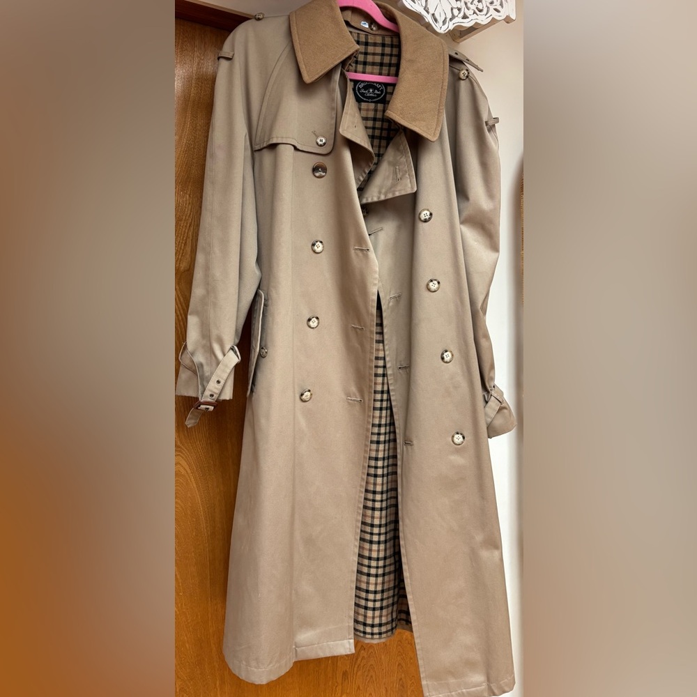 Brookcraft Mens Trench Coat Absolutely Stunning Burberry-esq pattern lining 46L